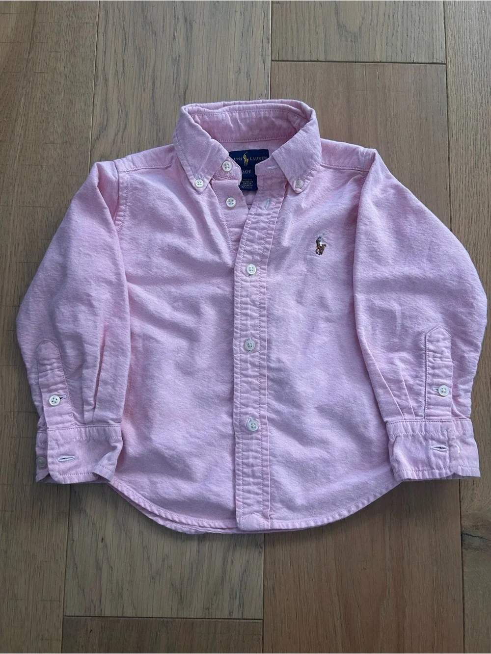 Ralph Lauren Toddler Shirt Bundle 2T & 24M Pink Oxford + Yellow Polo Top